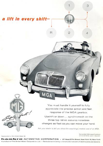 ◆1958年の自動車広告 MGA MG BMC拍卖