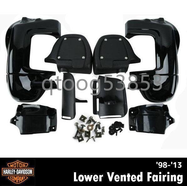 安心国内発送!【~13年モデル】ハーレー ロワーフェアリング グローブボックス ブラック 黒 ツーリング FLHX FLTR FLHT FLT FLHR 019拍卖