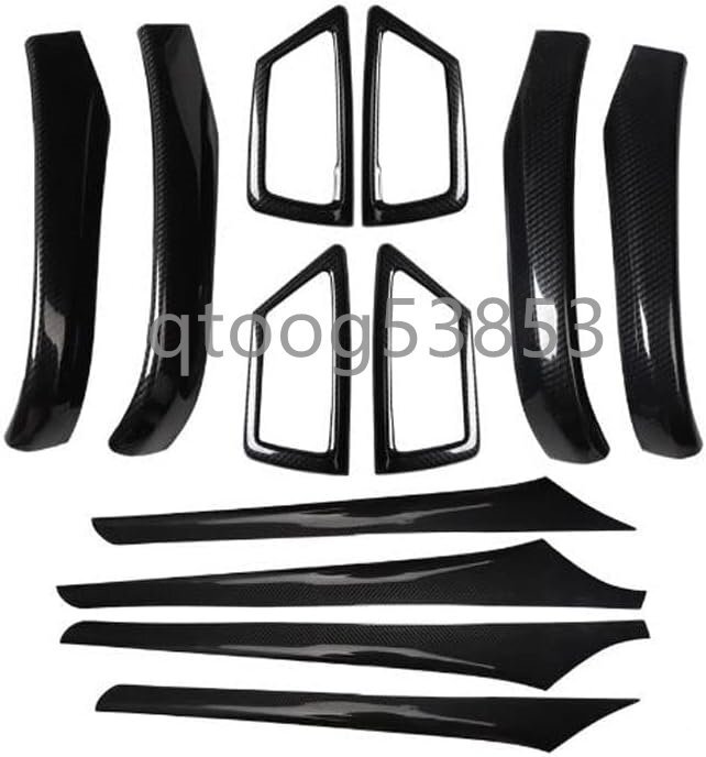 適用トヨタ プリウス 30 ZVW30 インテリアパネル セット 内装パネル 3D立体パネル PRIUS ZVW30 炭素繊維スタイル ((カーボン調)ドアトリム拍卖