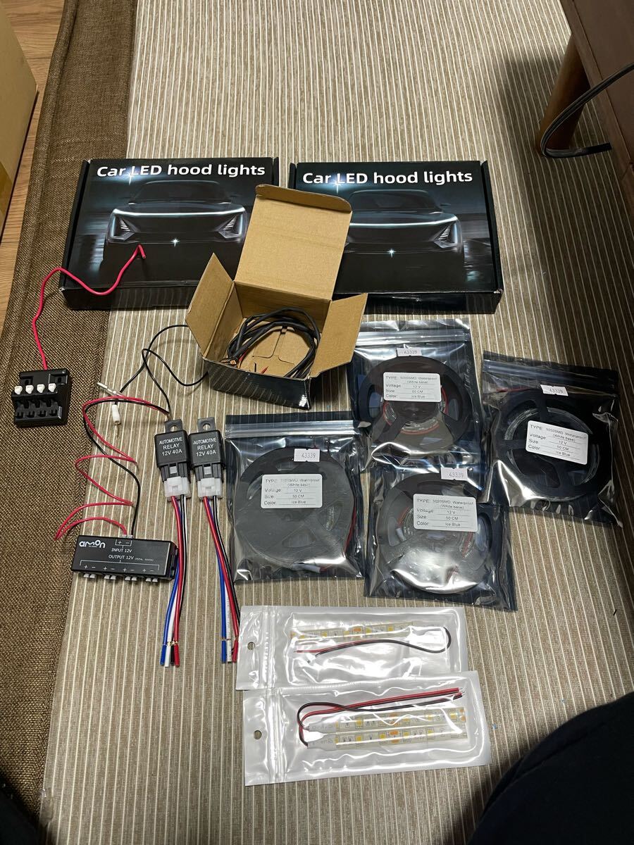 LED 色々 ブルー ファイバー チューブ エーモン ledテープ拍卖