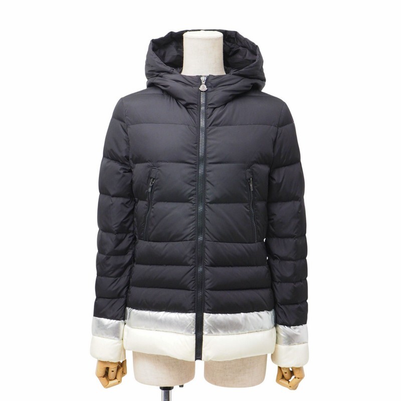 MH9843〇MONCLER モンクレール*Manon*ダウンジャケット*フード*ショートジャケット*サイズ12Y*ブラック系拍卖