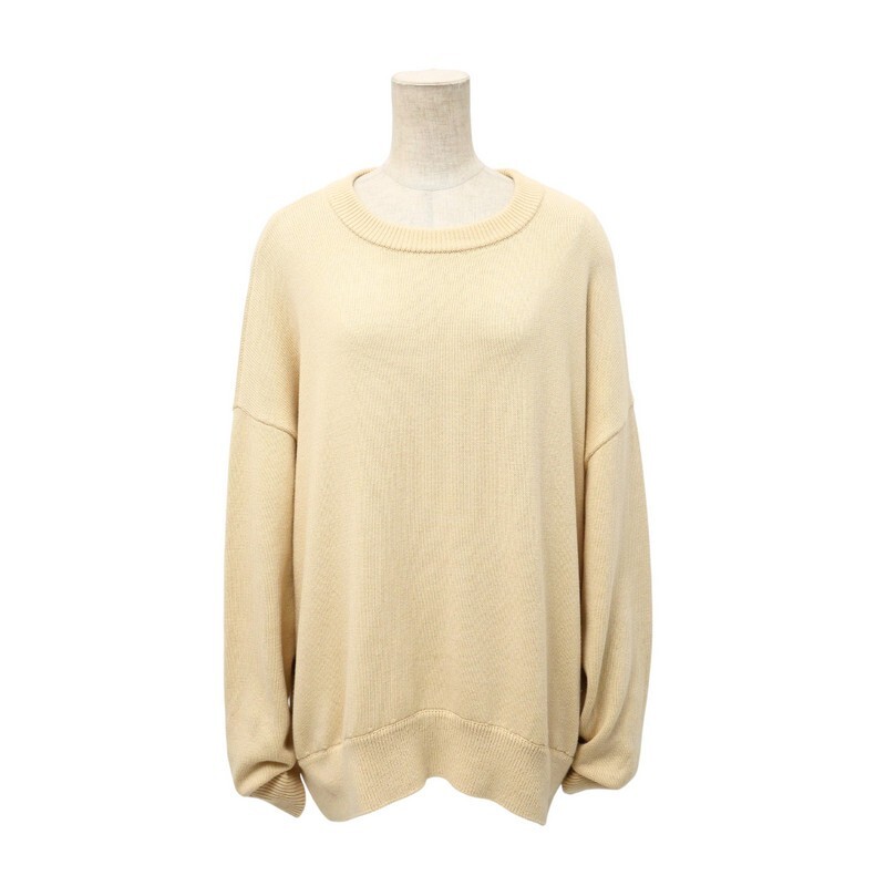 TJ6021=エヴリデイ アイ ライク/EVERYDAY I LIKE.*ドゥーズィエムクラス*コットンニット*プルオーバー*セーター*オーバーサイズ*ベージュ系拍卖