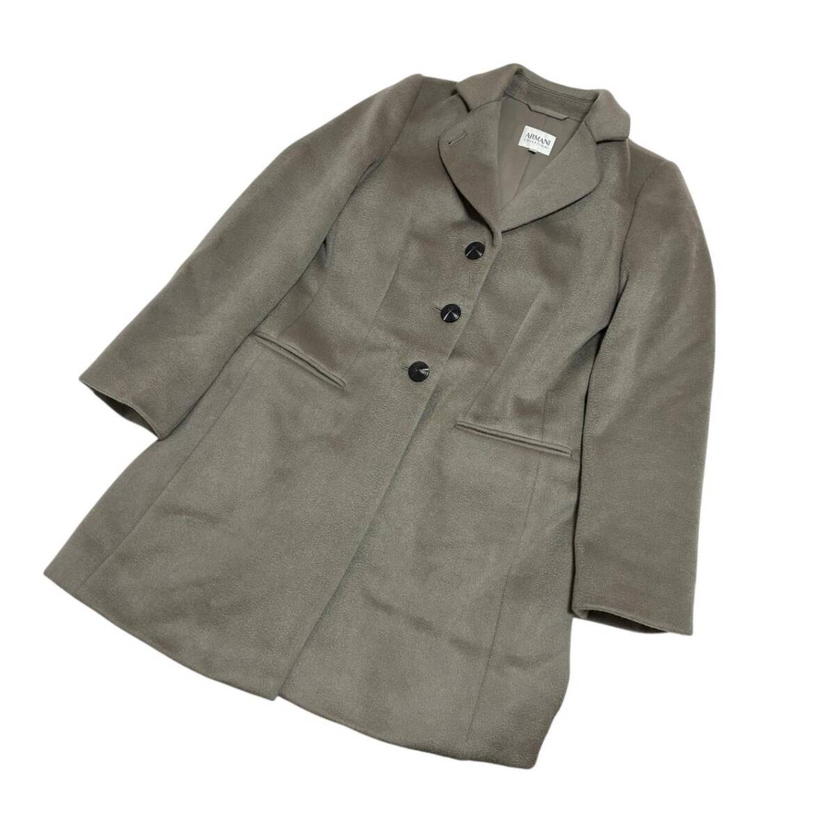 ARMANI COLLEZIONI アルマーニ コレツィオーニ カシミヤ100% グレー系 サイズ40 レディース テーラードジャケット拍卖