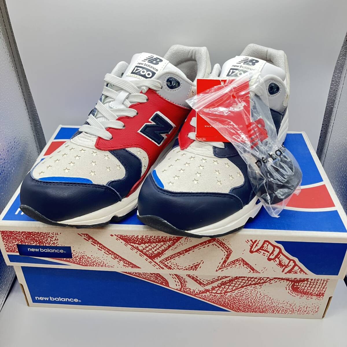 NEW BALANCE ニューバランス 26cm ネイビー レッド メンズ スニーカー CM1700 MW WHIZ LIMITED拍卖