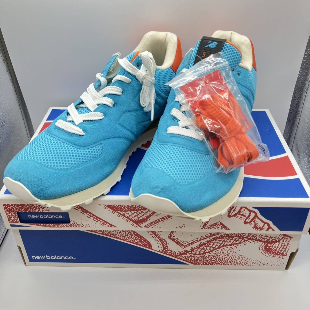 NEW BALANCE ニューバランス シューズ スニーカー MS574(BEG) ブルー系 サイズ 26cm拍卖