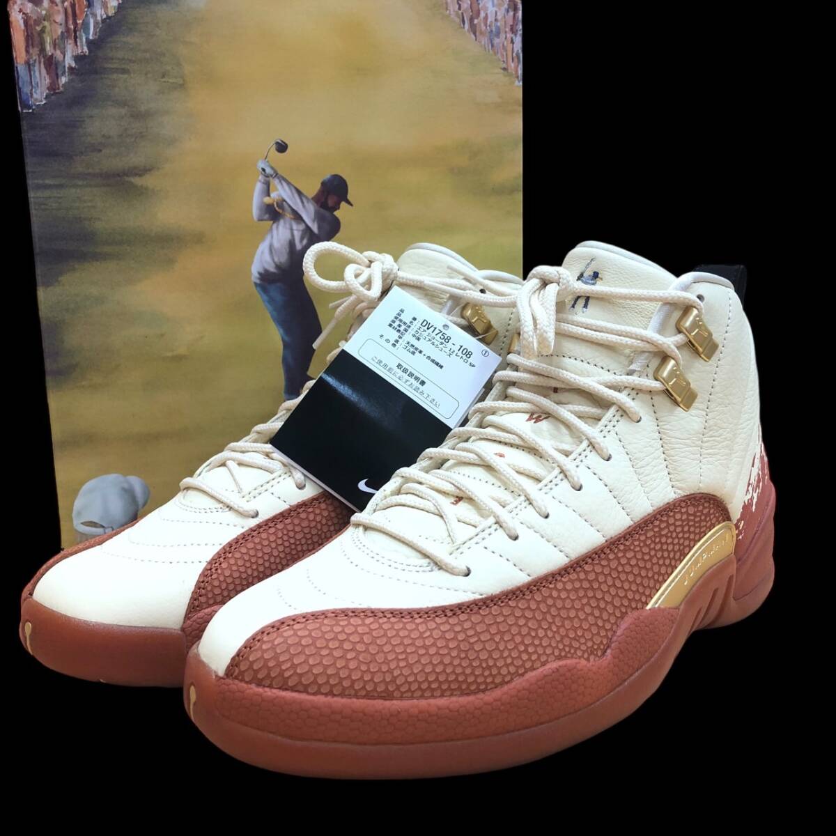 NIKE ナイキ ジョーダン ゴルフ NIKE × Eastside Golf AIR JORDAN 12 RETRO SP DV1758-108 27cm スニーカー レッド×クリーム系 27cm拍卖