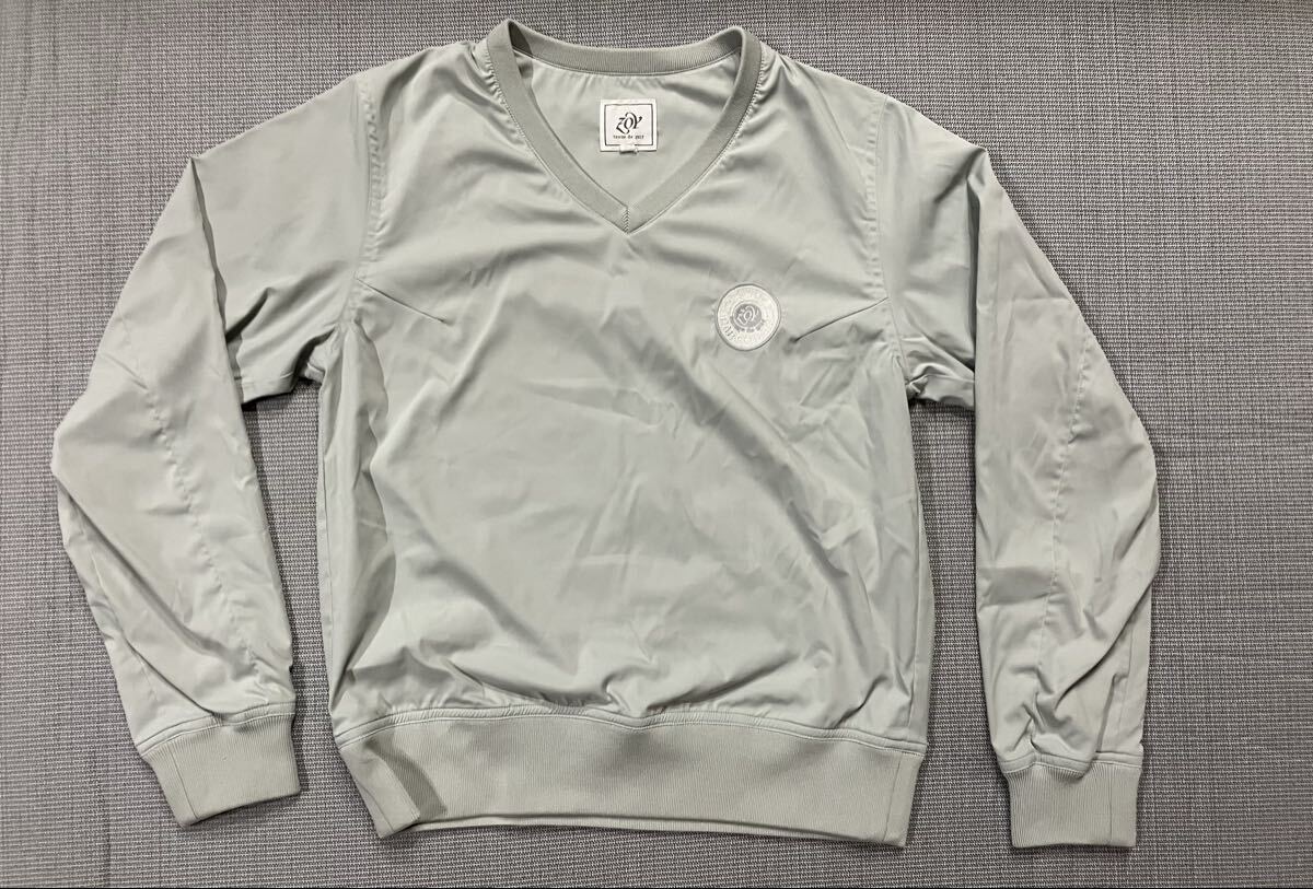 ZOY Vネックセーター ゾーイ 長袖 古着 トップス Mサイズ 軽量 通気性あり 刺繍ロゴ ブランド ゴルフ シンプル 上品デザイン拍卖