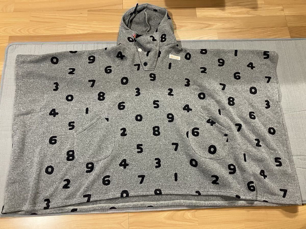 SOU・SOU × le coq sportif SO-SU-U柄ポンチョ ソウソウ ルコックスポルティフ コラボ 数字柄 フード付き アウトドア 古着 秋冬拍卖