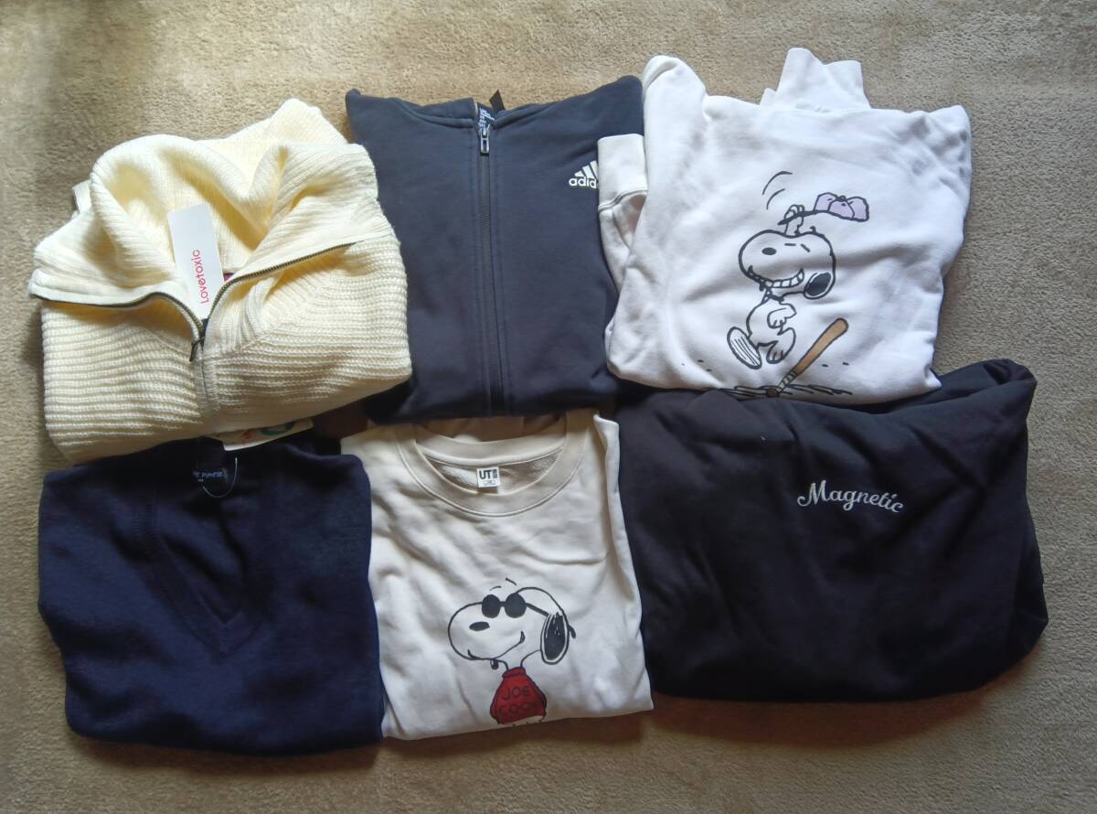 《女の子 トレーナーなど6点セット》 160㎝ LOVETOXIC・ユニクロ・アディダス・ピンクラテ他拍卖