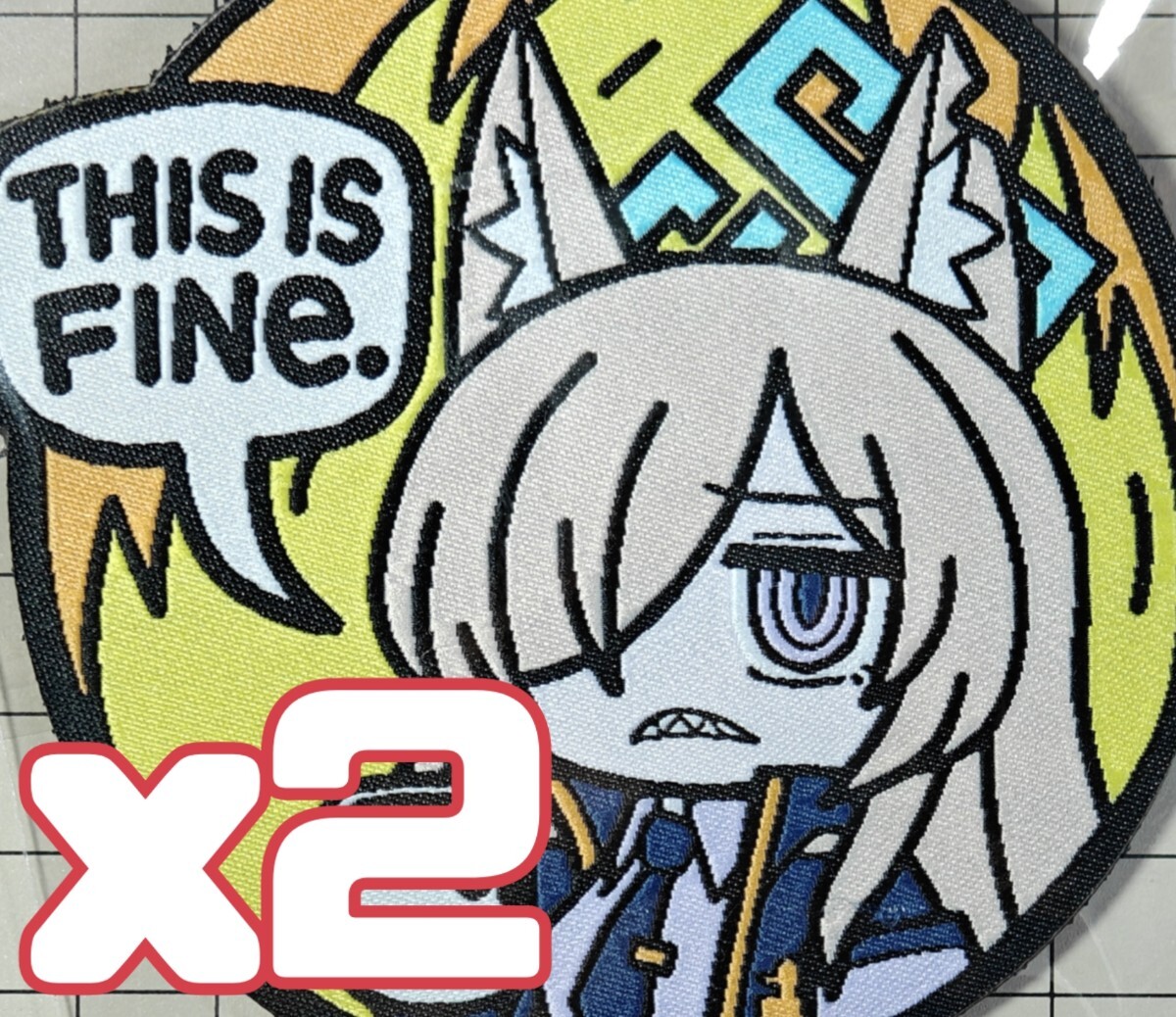 処分特価 2点セット 正規品 国内未発売 ブルーアーカイブ カンナ 刺繍ベルクロワッペン ■ ブルアカ パッチ ワッペン ミリタリー サバゲー拍卖