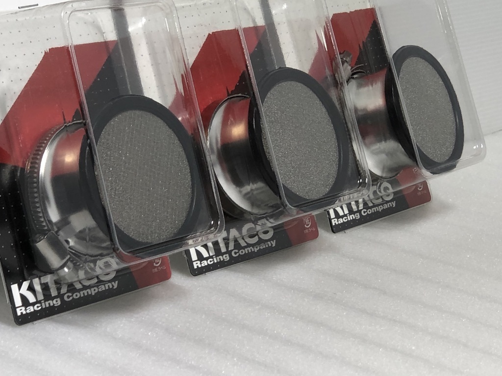 ¥送料一律¥ キタコ エアファンネル 55Φ 3個 検)55mm パワーフィルター ファンネル エレメント キャブ オーバル キノコ φ ミリ拍卖