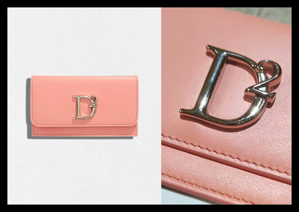 定価4.2万 ディースクエアード DSQUARED2 大人の小物使いに最適♪D2ロゴ レザーカードケース STATEMENT CREDIT CARD HOLDER イタリア製拍卖