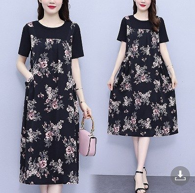 ファッションワンピース XL ブラック拍卖