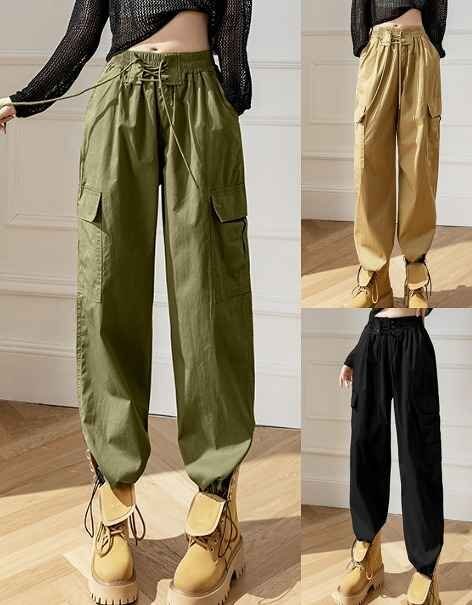 全3色 パンツ ハイウエスト 切り替え 体型カバー 着痩せ 【大きいサイズあり】 XL キャメル拍卖