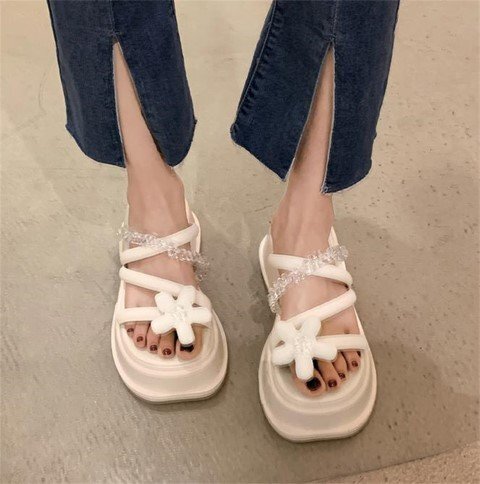 サンダル ファッション スリッパ ハイヒール 35 ブラック拍卖