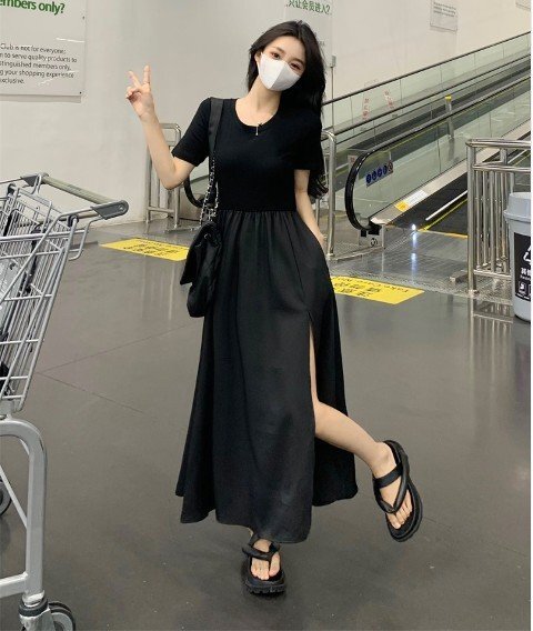 ファッションワンピース XXL ブラック拍卖