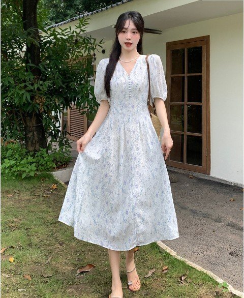 ファッションワンピース 4XL フラワー拍卖