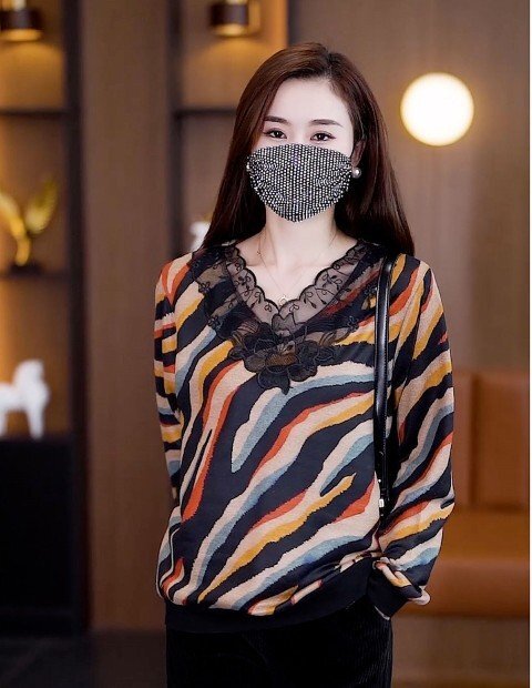 【大きいサイズL-5XL】裏起毛ファッショントップス XL フラワー拍卖