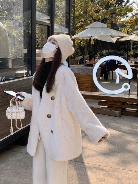 アウター 羽織 コート ジャケット シンプル カジュアル お出かけ 暖かい レディース L ホワイト拍卖