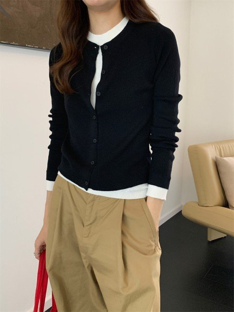 韓国風 気質 人気 カジュアル ニット カーディガン セーター フリー グレー拍卖