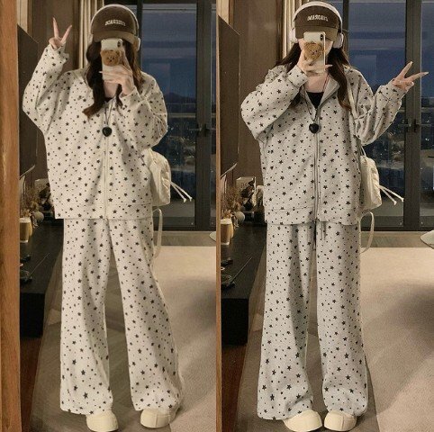 上下セット 2点セット 切り替え 体型カバー 着痩せ M グレー拍卖