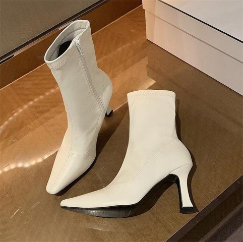 ショートブーツ 薄いブーツ OL 通勤 ショートチューブ 36 ブラウン拍卖