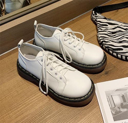 スモールレザーシューズ ラウンドトゥ カジュアル 37 ブラック拍卖