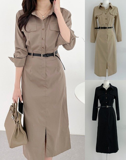 ワンピース フリル 切り替え スリム 着痩せ シンプル フリー ブラック拍卖