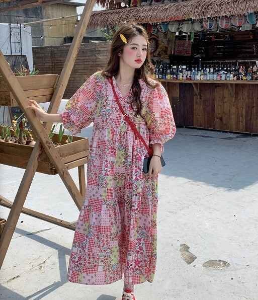 ワンピース ボリューム袖 フリル 切り替え バイカラー sweet系拍卖