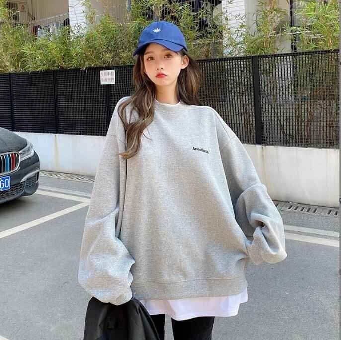 長袖パーカー トップス レディース 春秋 XL ダークブルー拍卖