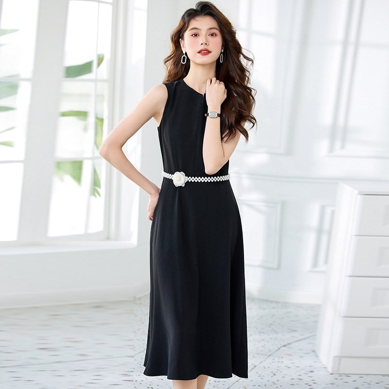 OL 通勤 オフェス パーティー 出かけ ノースリーブ ワンピース 2L カーキ拍卖