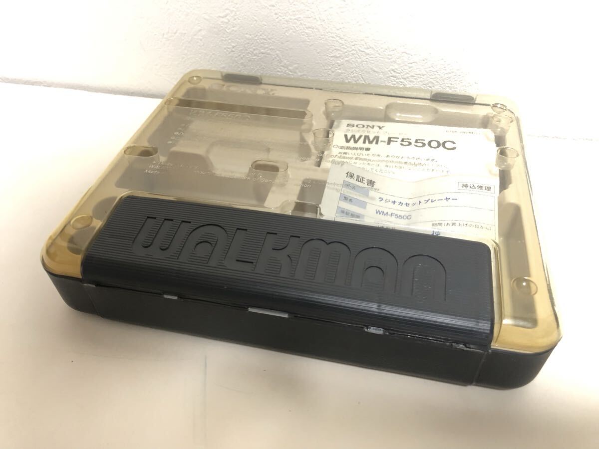 希少 空箱 空ケース SONY WALKMAN カセットウォークマン WM-F550C 取扱説明書付 長期保管 現状品拍卖