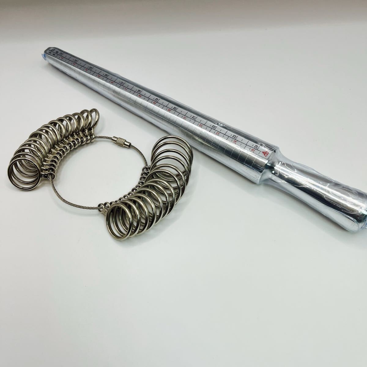 リングゲージ棒日本標準規格計測指輪計測ステンレス指輪サイズゲージ アクセサリー拍卖