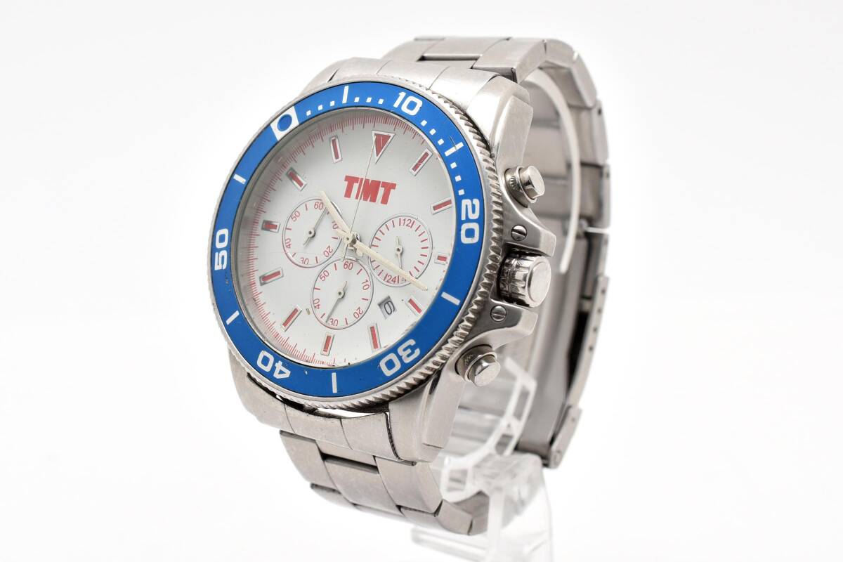 稼働品!!TMT クロノグラフ メンズ ストップウォッチ機能付 腕時計 クォーツ 10ATM 新品電池交換済み KY002拍卖