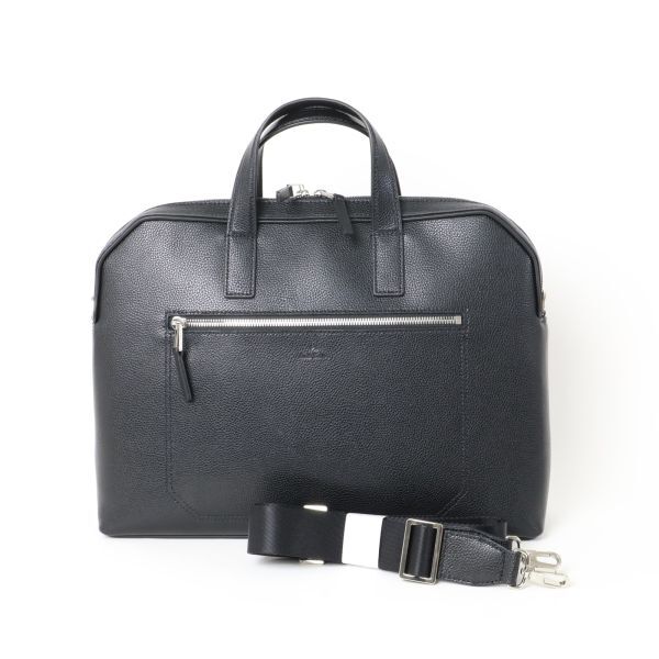 055 新品 PS Paul Smith ビジネス 2WAYブリーフケース ポール・スミス ビジネス レザーバック ブラック 正規品拍卖