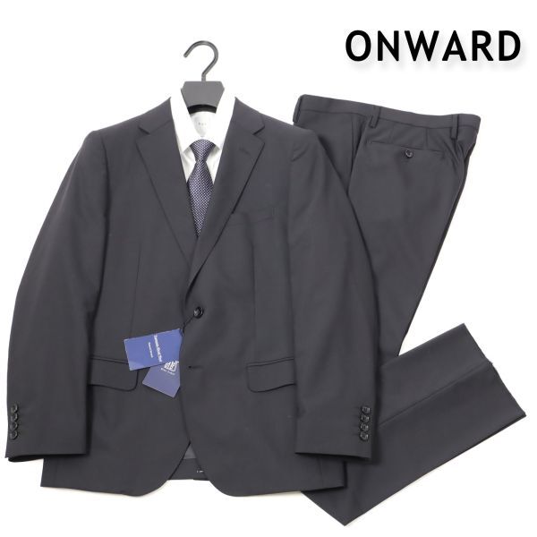759 新品 △ オンワード樫山 barbas バルバス ビジネス スーツ メンズ ウール シングル ブラック スーツ AB5拍卖
