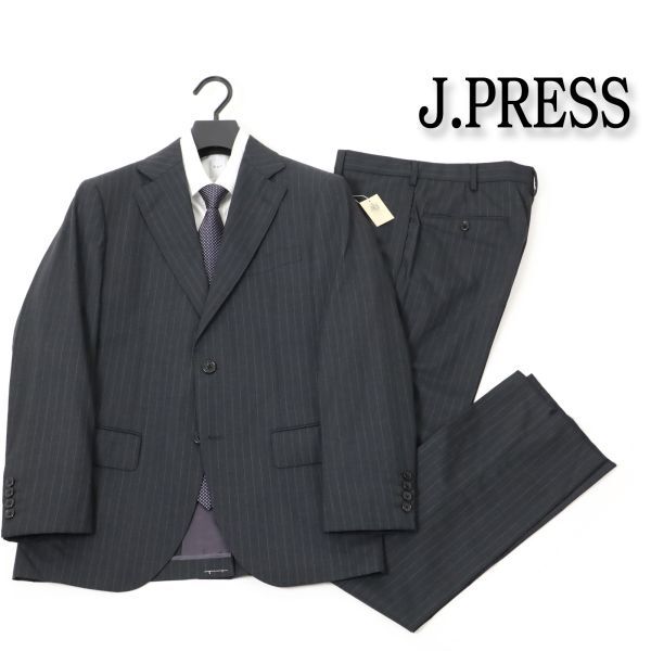 774 新品 ◇12万円 J.PRESS ジェイプレス エッセンシャル ストライプ スーツ Jプレス ビジネス スーツ ウール100% A5拍卖