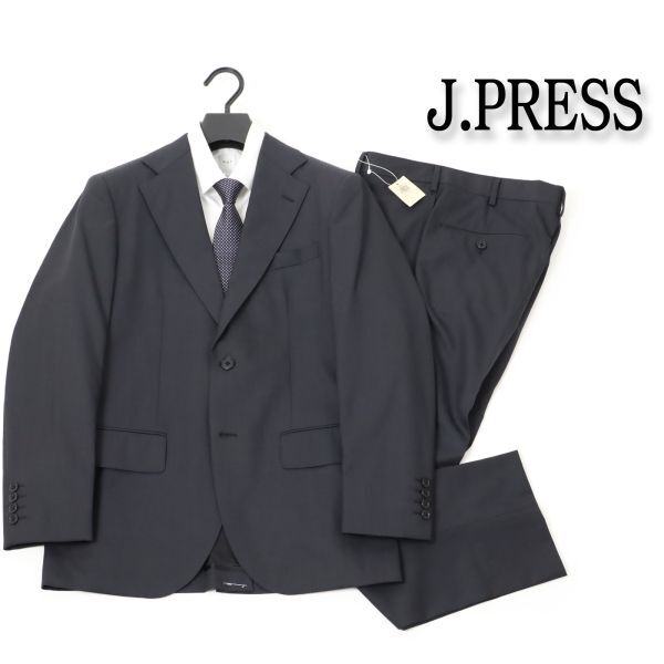 324 新品◇ J.PRESS ジェイプレス エッセンシャル シャドーストライプ スーツ 紳士服 ウール ビジネス スーツ 少々訳 A5拍卖