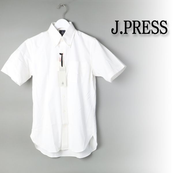 860① 新品 ジェイプレス Jプレス 超長綿 ピンオックス 半袖 ドレスシャツ J.PRESS ビジネス コットン シャツ M拍卖