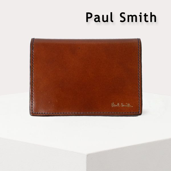 159② 新品 3.5万円 Paul Smith ポールスミス コードバン パスケース カードケース 馬革 / 牛革 定期入れ PSC773 拍卖