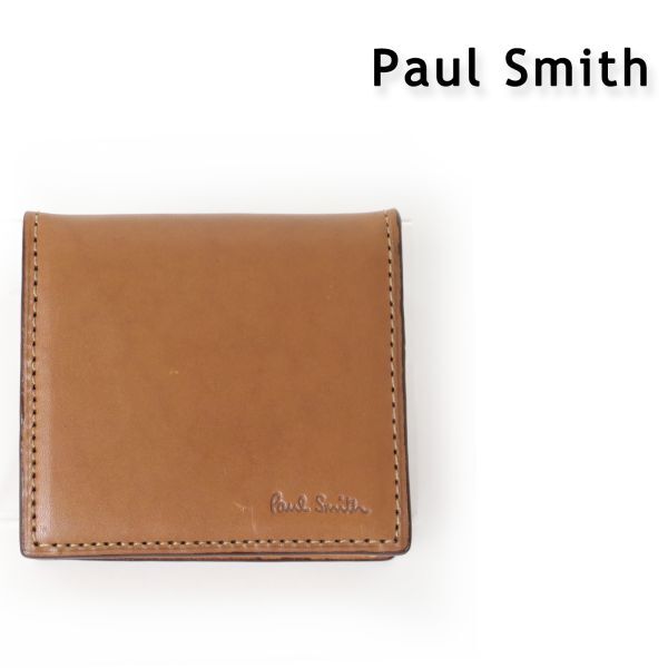322 新品 Paul Smith ポールスミス オールドレザー コインケース 本革 小銭入れ 牛革 レザー財布 PSC480 正規品 キャメル拍卖