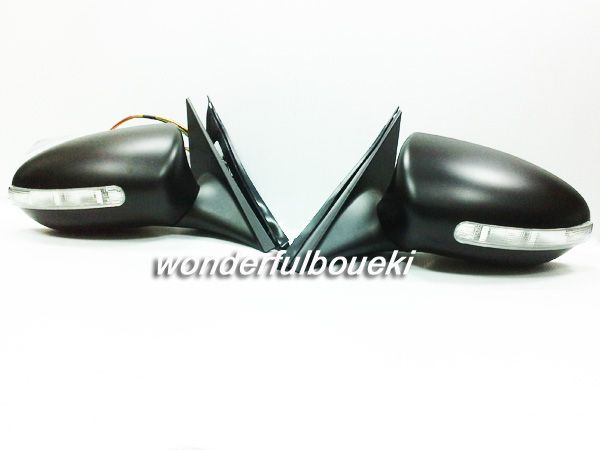 BMW E46 クーペ 電動跳ね上げ ドアミラー 未塗装 ヒーター付 跳ね上げタイプ LEDウィンカー フットランプ付き、右ハンドル用拍卖