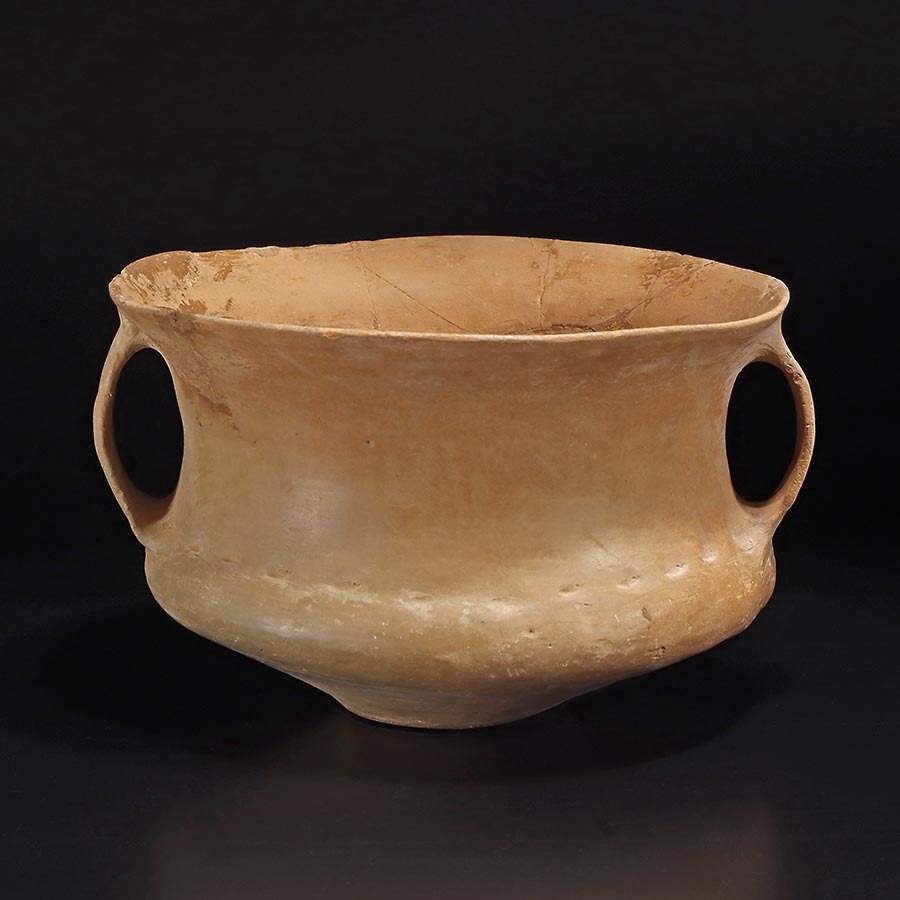 ★いい楽★紅陶刻文双耳壺 斉家文化 BC24~19c.拍卖