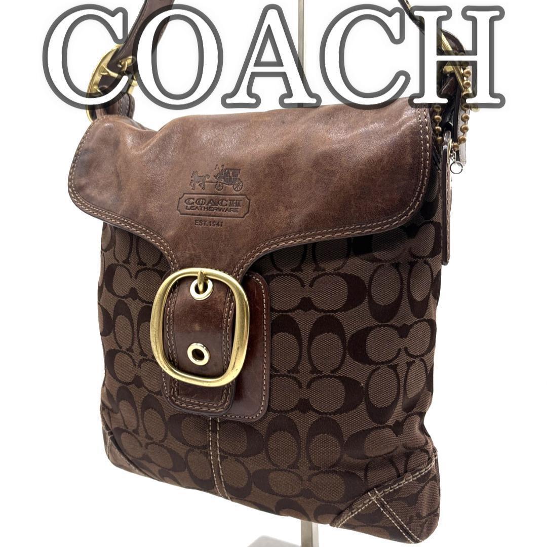 コーチ ワンショルダーバッグ メッセンジャー シグネチャー キャンバス拍卖