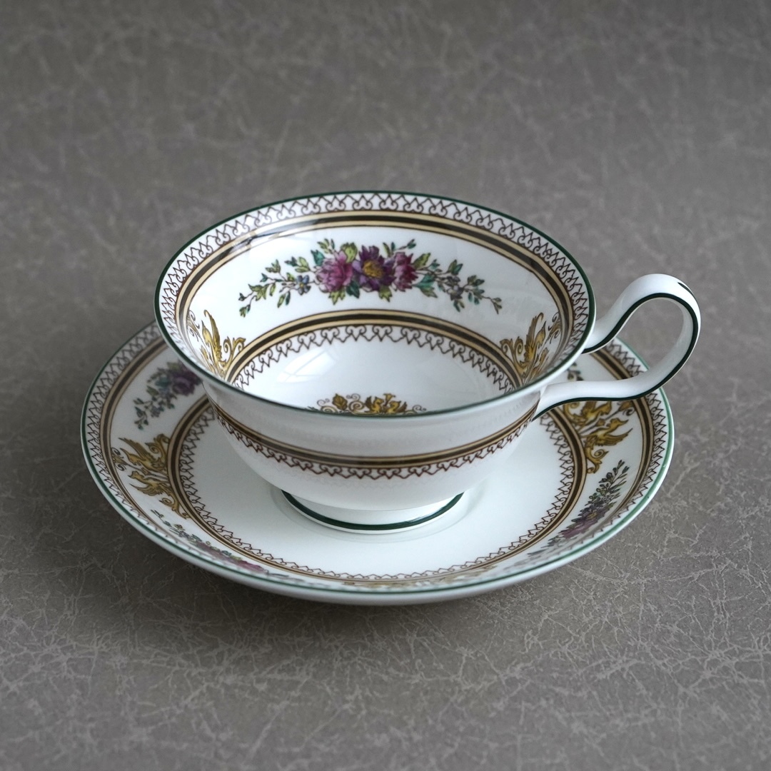 【廃盤】WEDGWOOD ウェッジウッド コロンビア エナメル カップ&ソーサー ピオニーカップ拍卖