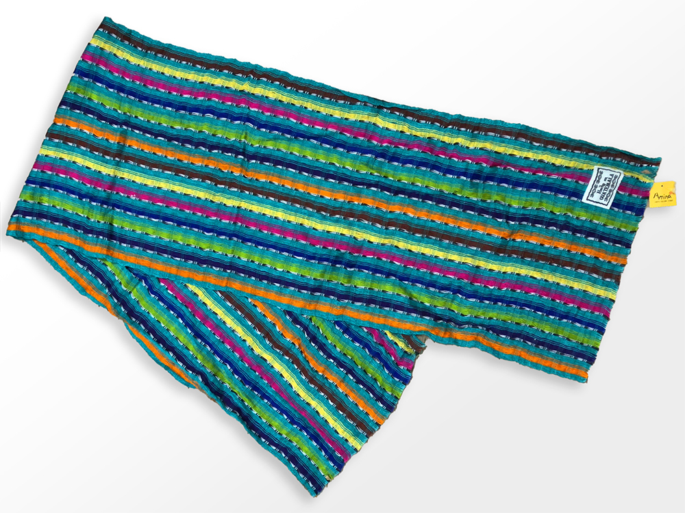 【未使用/送料込】Amina/CAYHANE/チャイハネ/ストール/ラグ/マルチカバー/フリークロス/敷物/生地/フリンジ/綿100%拍卖