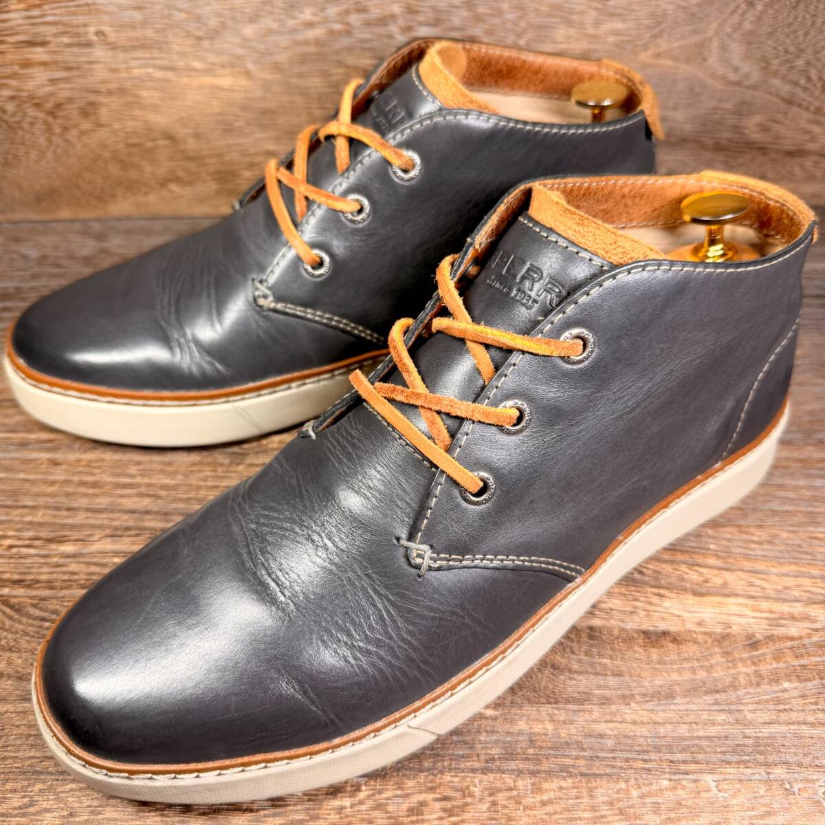 ◆SPERRY TOP-SIDER◆スペリートップサイダー 25.0cm(表記7M)レースアップブーツ グレー メンズ 革靴 靴 レザー 中古 宅急便 即決拍卖