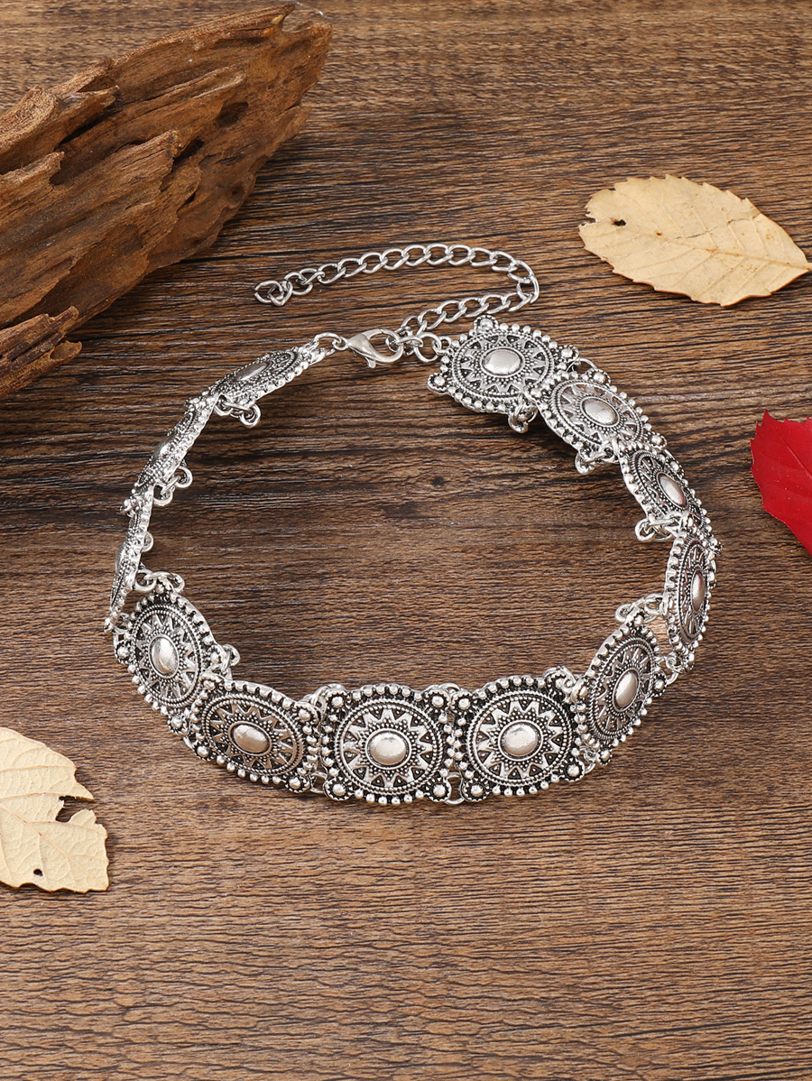 ジュエリー レディース ネックレス チョーカー テクスチャードメタルヴィンテージチョーカー拍卖