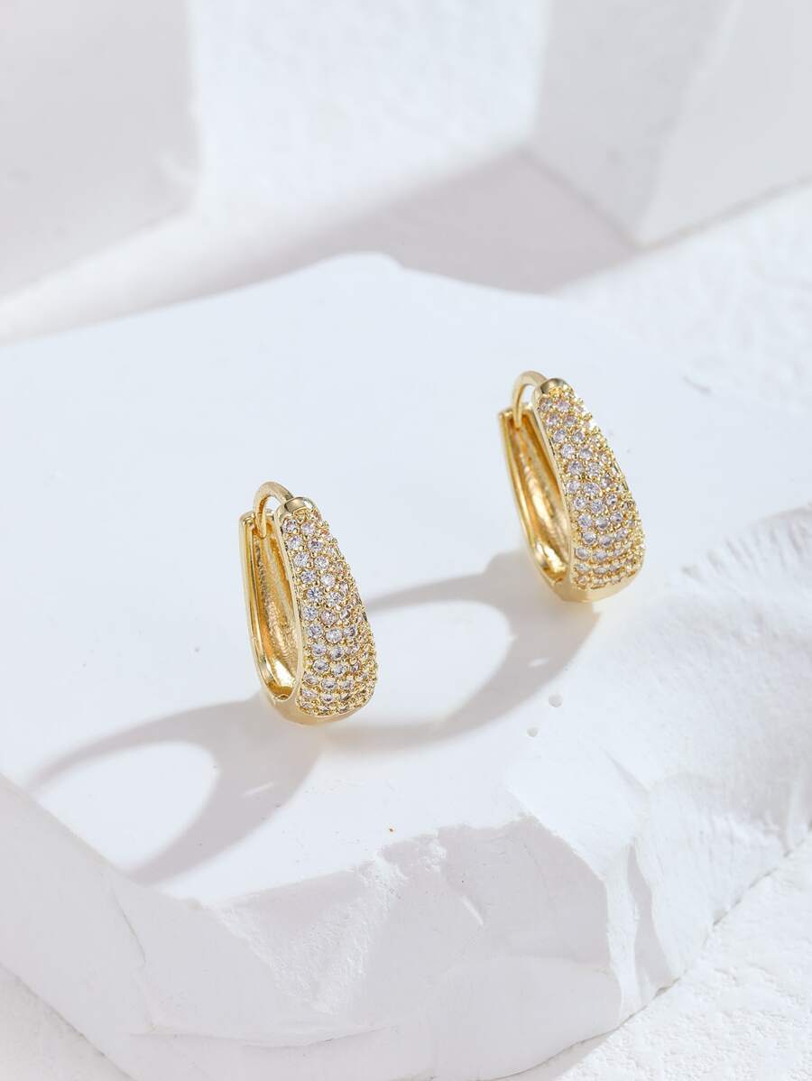 ジュエリー レディース イヤーアクセサリー フープイヤリング ラインストーンデコレーション拍卖