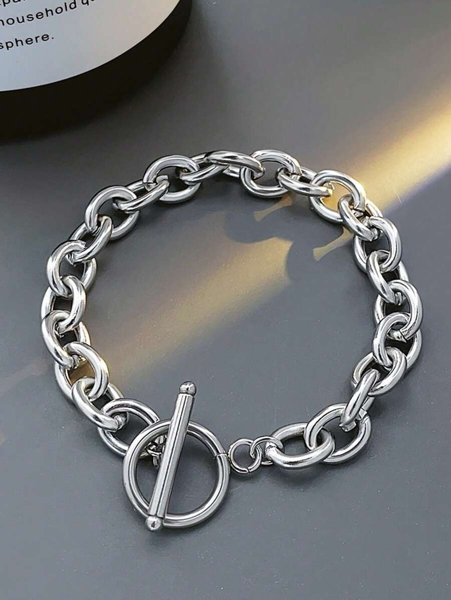 ジュエリー メンズ ブレスレット 1個 ファッショナブル と 型 バックル 適す 用 メンズ デイリーウェア ブレスレット拍卖